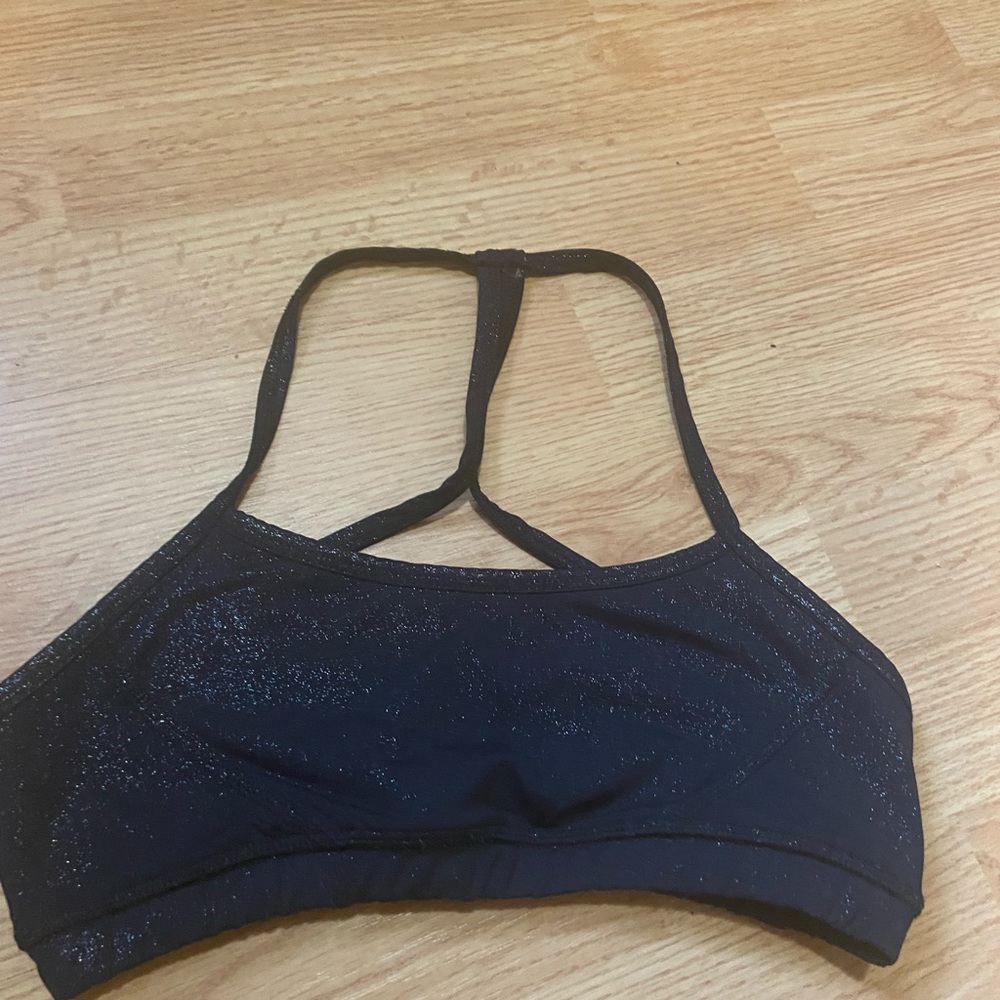 Black glitter  Beyond Yoga Bra top size XS